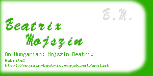 beatrix mojszin business card